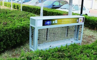 東營市政景觀安裝的戶外滅蚊燈實拍 東營市政景觀安裝的戶外滅蚊燈實拍